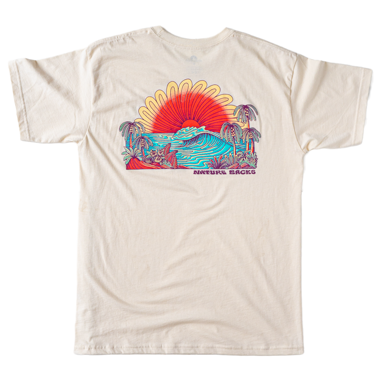 Nature Backs Limited Edition Short Sleeve 100% Organic Cotton T-Shirt | Limited Swell Natural Short Sleeve made with Eco-Friendly Fibers Sustainably made in the USA 