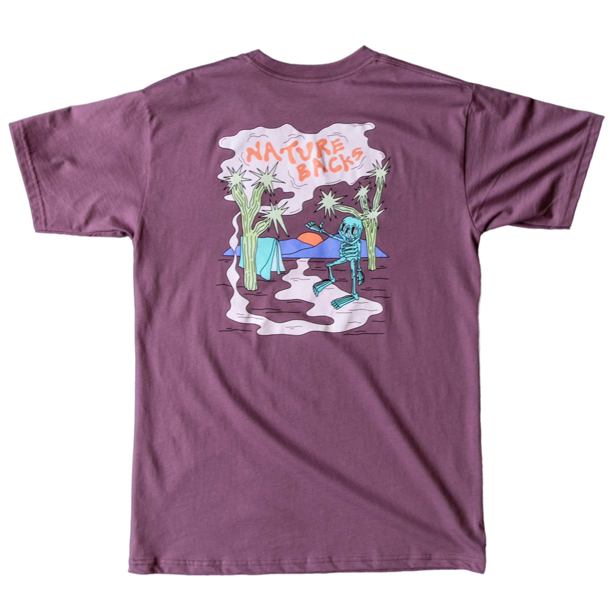 Nature Backs Limited Edition Short Sleeve 100% Organic Cotton T-Shirt | Limited Sundazed Berry Short Sleeve made with Eco-Friendly Fibers Sustainably made in the USA 