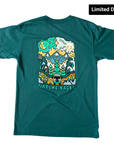 Nature Backs Limited Edition Short Sleeve 100% Organic Cotton T-Shirt | Limited Wander Spruce Short Sleeve made with Eco-Friendly Fibers Sustainably made in the USA 